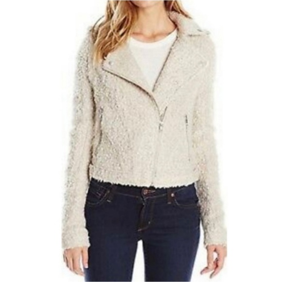 Anthropologie Elevenses Northland  Boucle Moto Jacket Motorcycle Size S - Picture 2 of 14